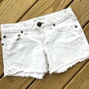 Free People white denim cut off Shorts